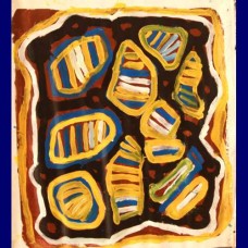 Aboriginal Art Canvas - Dinny Smith-Size:48X53cm - H